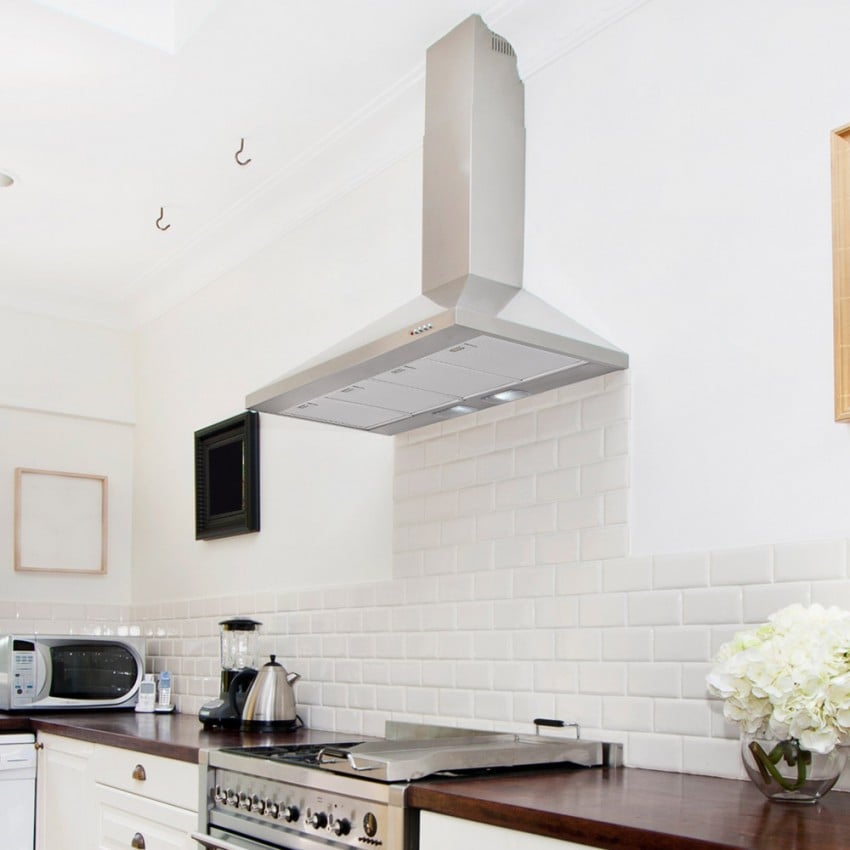 White chimney online cooker hood